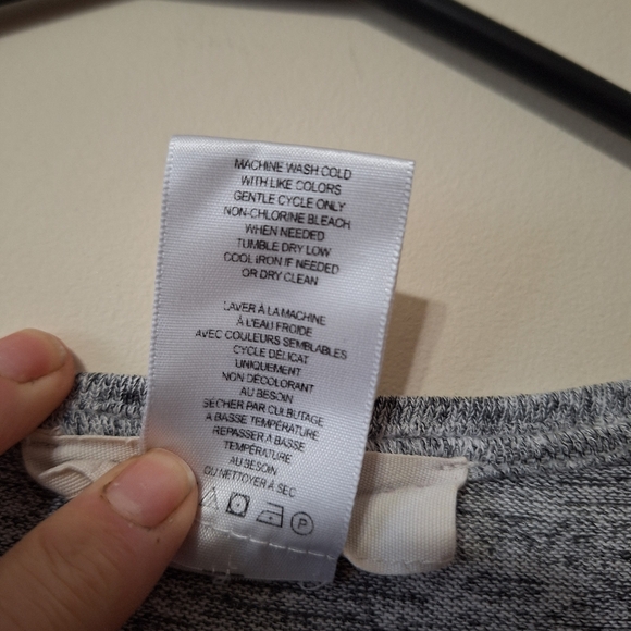 Workshop Andrea Jovine Grey Space Dye 1/4 Zip Pullover Top M - Picture 6 of 8